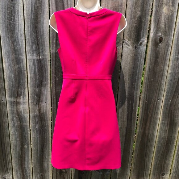 Diane Von Furstenberg Pink Dress 2 Banded Caftan Fleur Sleeveless Mini XS V Neck - Picture 8 of 11